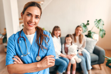 Family doctor came to the patient's home