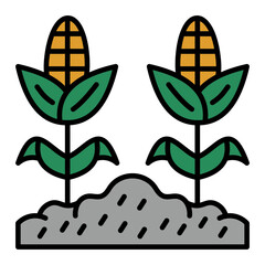   Corn Plant line filled icon
