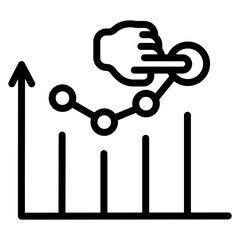 Market Trends icon vector image. Can be used for Survey.