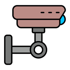   Security Camera line filled icon