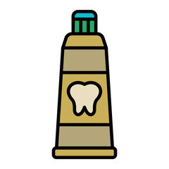   Tooth Paste line filled icon