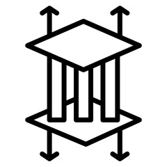 Layer Adhesion icon vector image. Can be used for Additive Maufacturing.