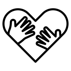 Embrace icon vector image. Can be used for World Refugee Day.
