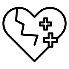 Healing icon vector image. Can be used for World Refugee Day.