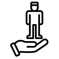 Humanitarian icon vector image. Can be used for World Refugee Day.