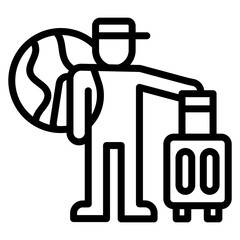 Migration icon vector image. Can be used for World Refugee Day.