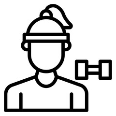 Personal Trainer icon vector image. Can be used for Fitness.