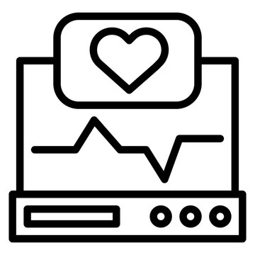 Heart Rate Monitor icon vector image. Can be used for Fitness.