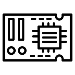 Circuit Board icon vector image. Can be used for Virtual Lab.
