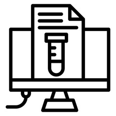 Lab File icon vector image. Can be used for Virtual Lab.