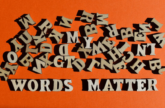 Naklejki Words Matter, phrase as banner headline