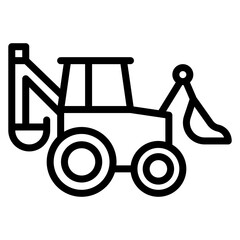 Backhoe Loader icon vector image. Can be used for Construction Vehicles.