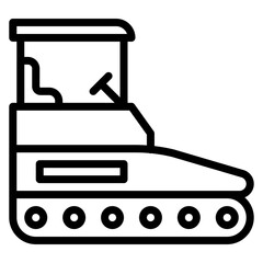 Asphalt Paver icon vector image. Can be used for Construction Vehicles.