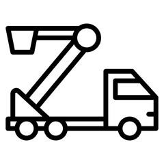 Cherry Picker icon vector image. Can be used for Construction Vehicles.