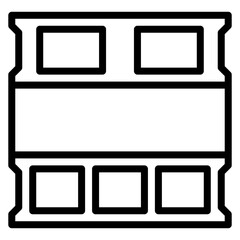 Concrete Block icon vector image. Can be used for Construction Vehicles.