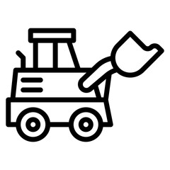 Wheel Loader icon vector image. Can be used for Construction Vehicles.