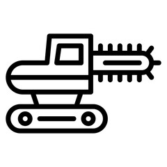 Trencher icon vector image. Can be used for Construction Vehicles.