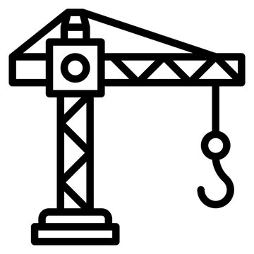 Tower Crane icon vector image. Can be used for Construction Vehicles.