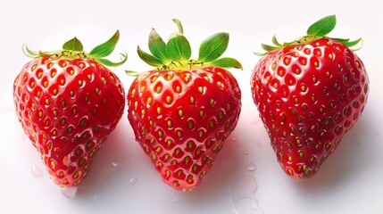 strawberry isolate on white background, fresh