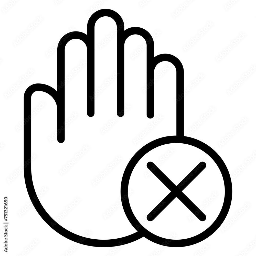 Poster exclusion icon vector image. can be used for bullying in society.