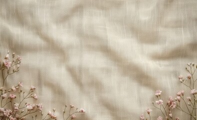 flat lay linen background, textured linen
