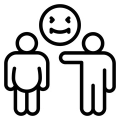 Body Shaming icon vector image. Can be used for Bullying in Society.