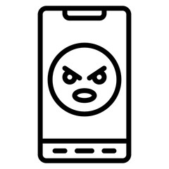 Cyberbullying icon vector image. Can be used for Bullying in Society.