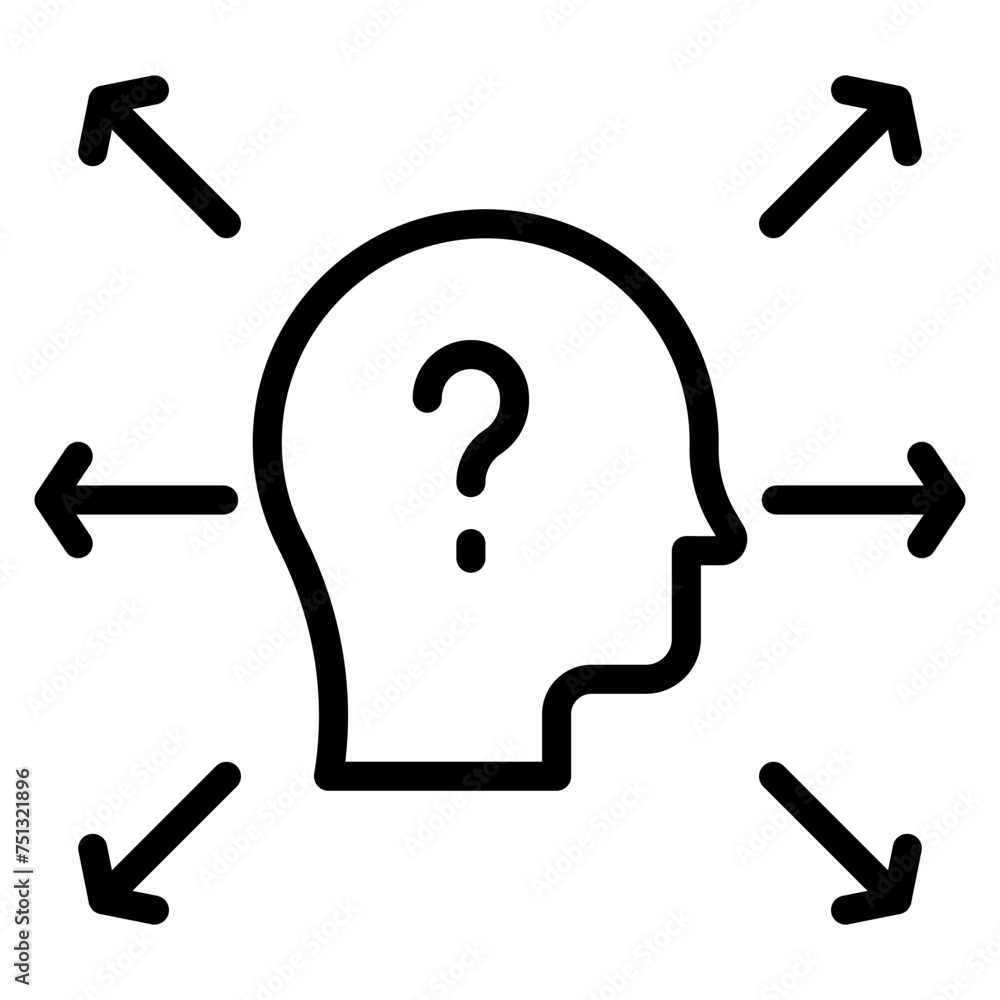 Aufkleber difficulty concentrating icon vector image. can be used for allergy symptoms.