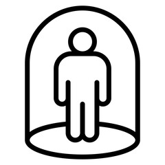 Social Isolation icon vector image. Can be used for Bullying in Society.