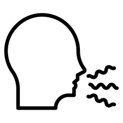Hoarseness icon vector image. Can be used for Allergy Symptoms.