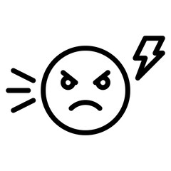 Irritability icon vector image. Can be used for Allergy Symptoms.