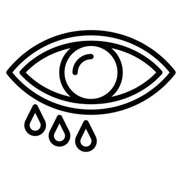 Itchy Eyes icon vector image. Can be used for Allergy Symptoms.