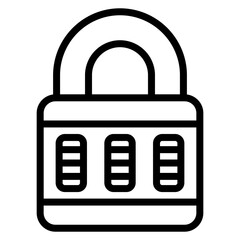 Combination lock icon vector image. Can be used for Locksmith.