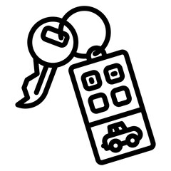 Key fob icon vector image. Can be used for Locksmith.