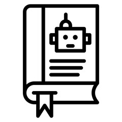 Robot Manual icon vector image. Can be used for Robotics.