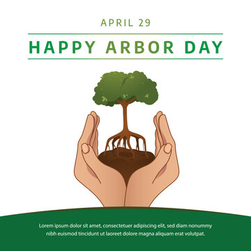 Arbor Day vector design template good for celebration usage. arbor day illustration. vector eps 10. flat design.
