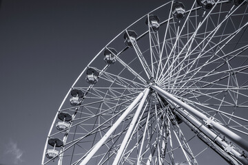 Ferris wheel in Eger,Hungary.Summer season.