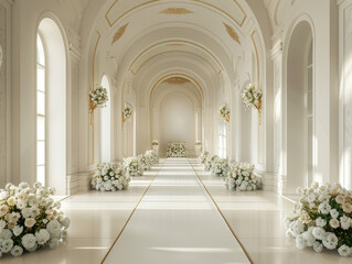 Fototapeta premium wedding interior of church
