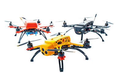 Toy Drones isolated on transparent Background