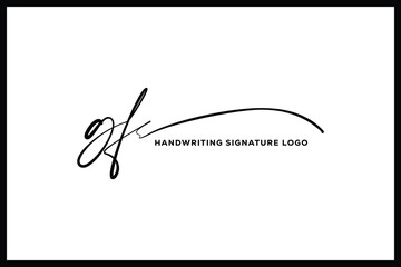 GF initials Handwriting signature logo. GF Hand drawn Calligraphy lettering Vector. GF letter real estate, beauty, photography letter logo design.