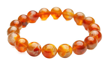 Fire Agate bracelet isolated on transparent Background