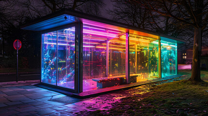 Holographic bus stops