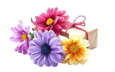 Ribbon Blooms isolated on transparent Background
