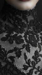 Black lace drappery pattern