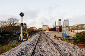construction of a new railway, construction site