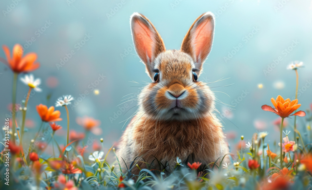 Canvas Prints rabbit in the grass