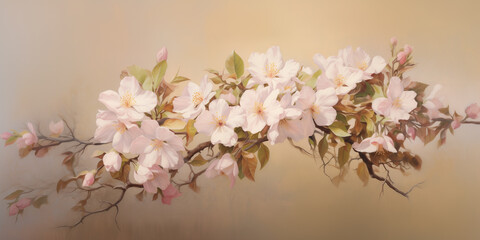 Obraz premium White and Pink Azaleus flowers painting