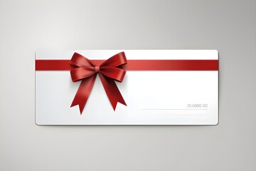 gift card with red bow