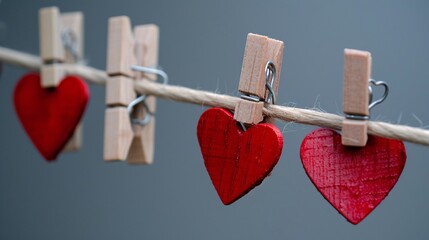 two hearts on a rope