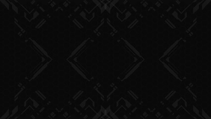 Abstract geometrical cyber tech banner metaverse digital web 3 horizontal shapes design template blank. Geometrical dark black sci fi cyberpunk blueprints pcb board integrated circuit interface 